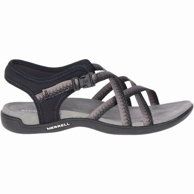 Merrell District Muri Lattice Sandaler Dam Svarta/Grå (SE213649)